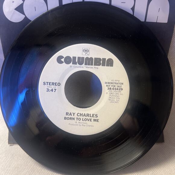 RAY CHARLES Born to Love Me - Columbia 45 Vinyl RARE Promo EX! ULTRASONIC CLEAN! - Picture 6 of 6